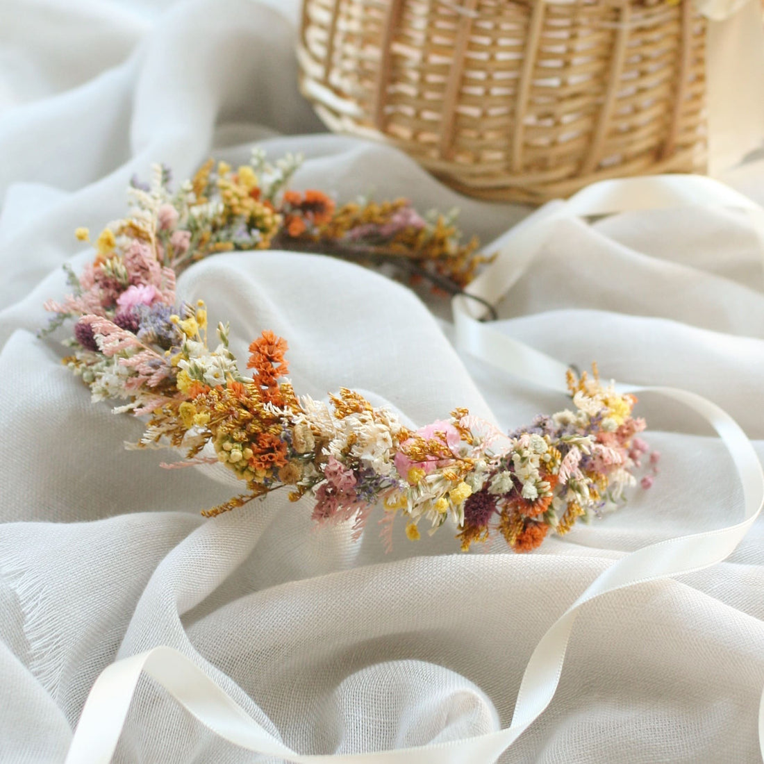 Dried Flower Crown COLOURFUL