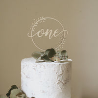 ONE First Birthday Wooden Cake Toppers