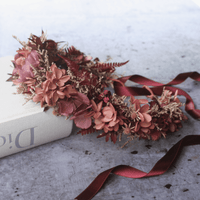 Dried Flower Crown BURGUNDY