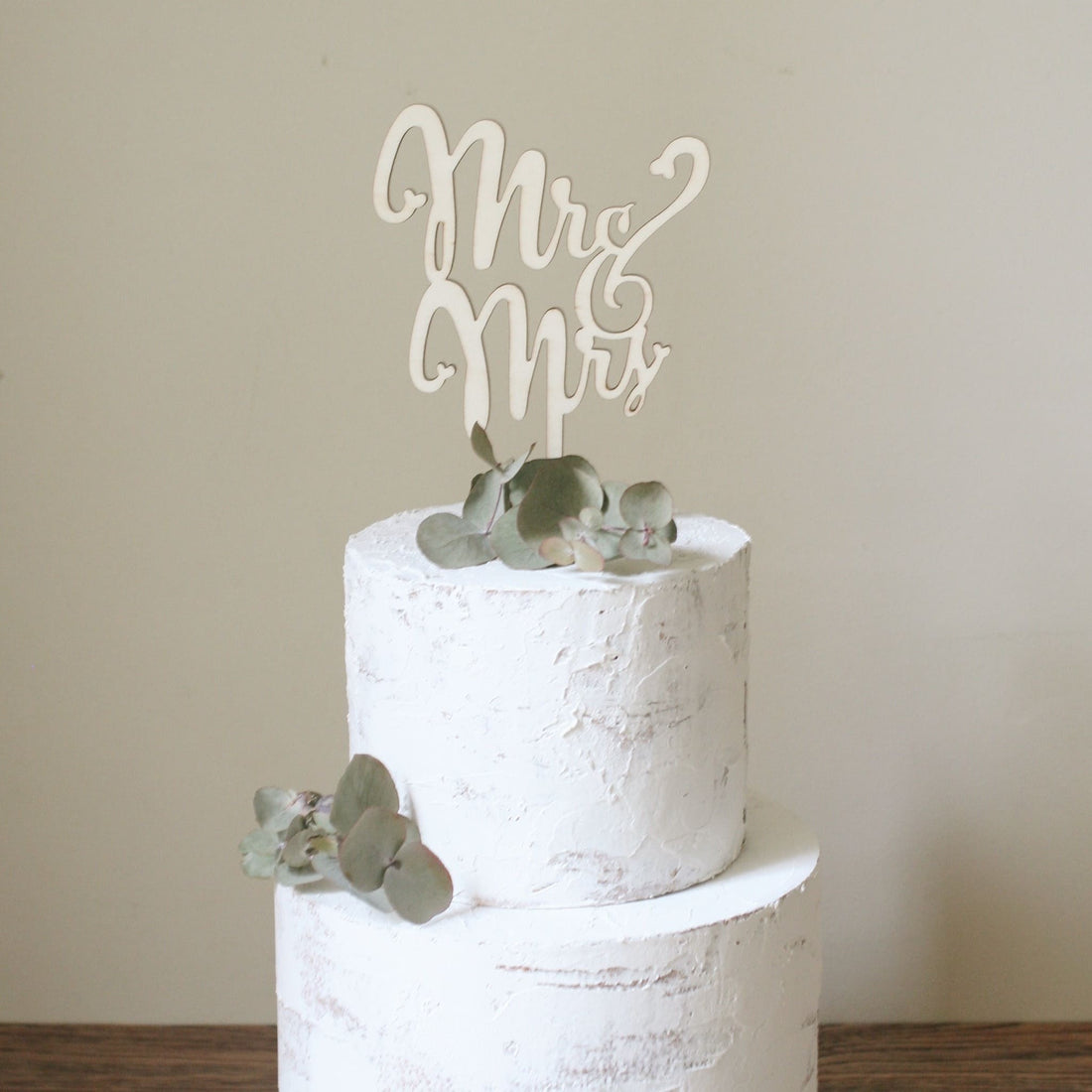 Wedding Wooden Cake Topper Mr & Mrs