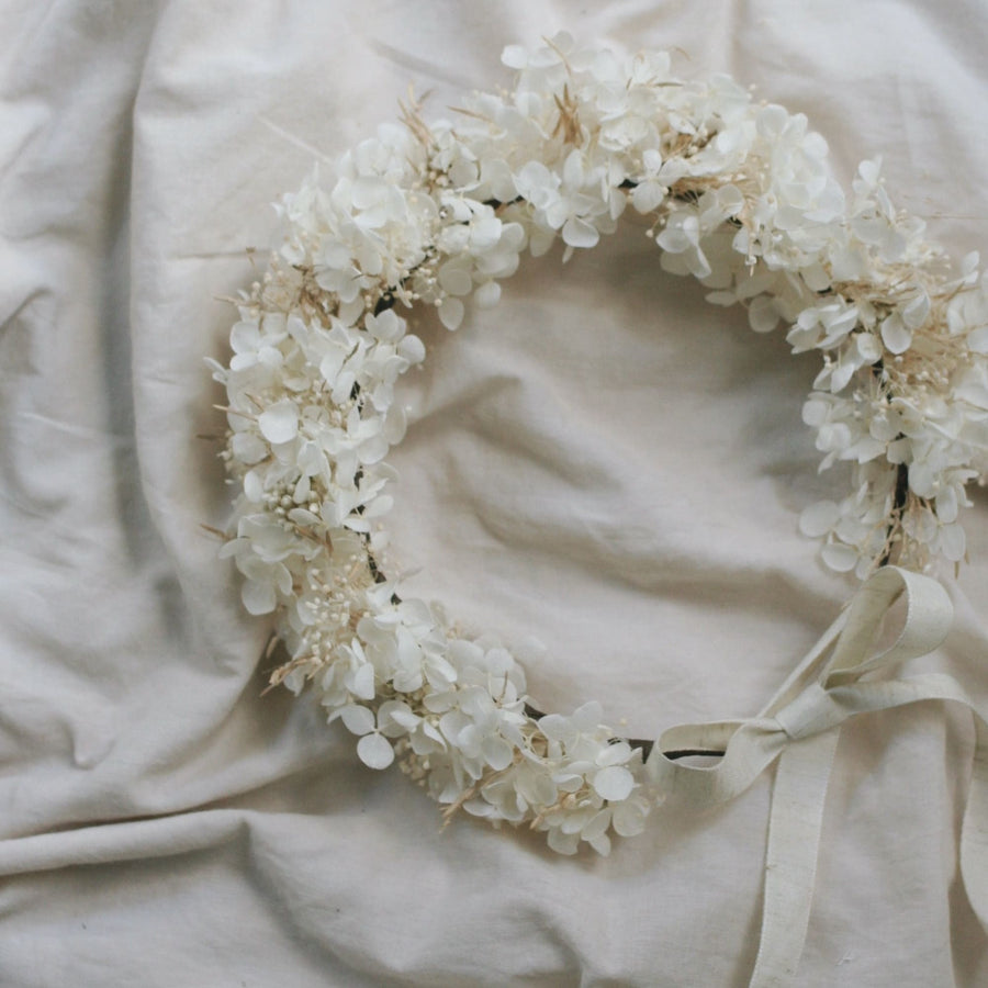 Everlasting Flower Crown NEUTRAL WHITE