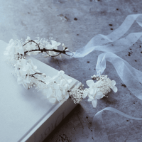 Everlasting Flower Crown DAINTY WHITE