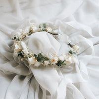 Everlasting White Rose Flower Crown ELEGANT BEAUTY